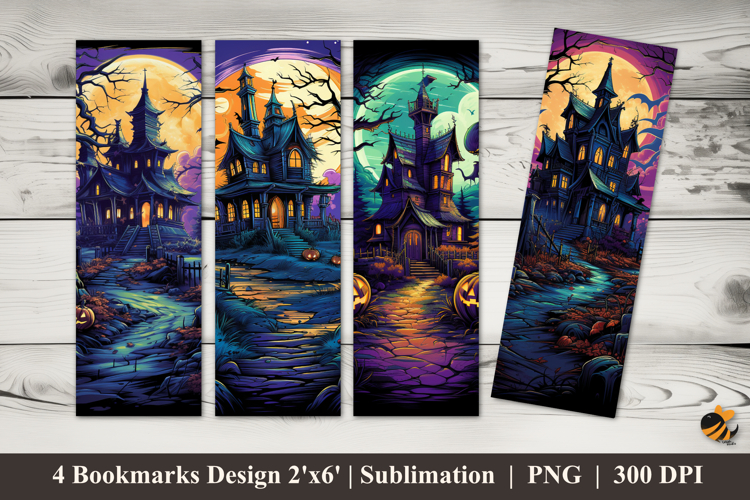 Halloween Cartoon Bookmarks Sublimation Design