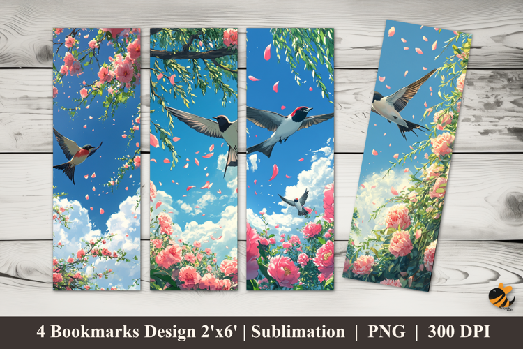Wild Bird Bookmarks Sublimation Design