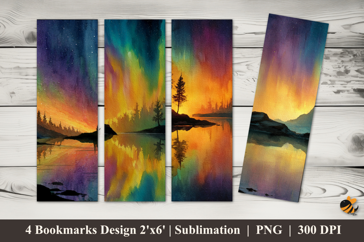 Color Eclipse Bookmarks Sublimation Design