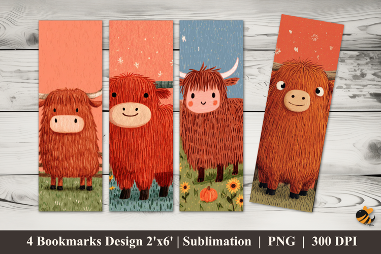 Moo Moo Happiness Bookmarks Sublimation Design