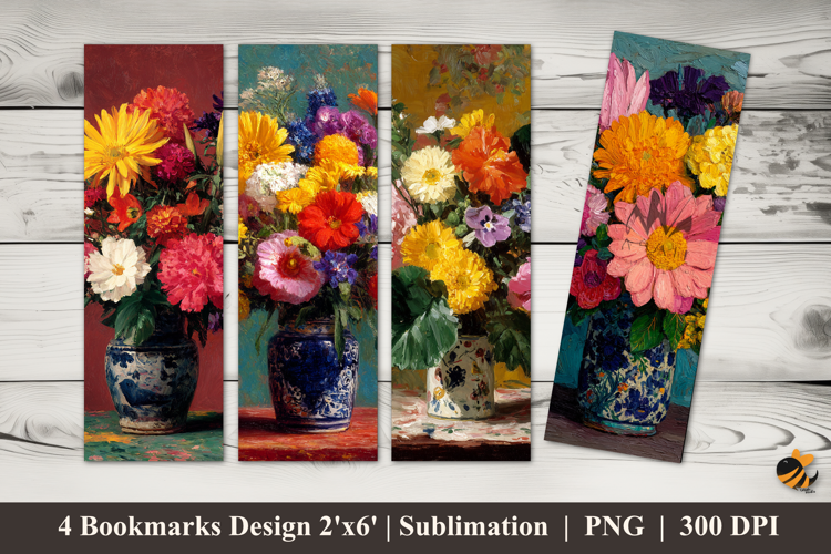 Exotic Flowers Bookmarks Sublimation Design