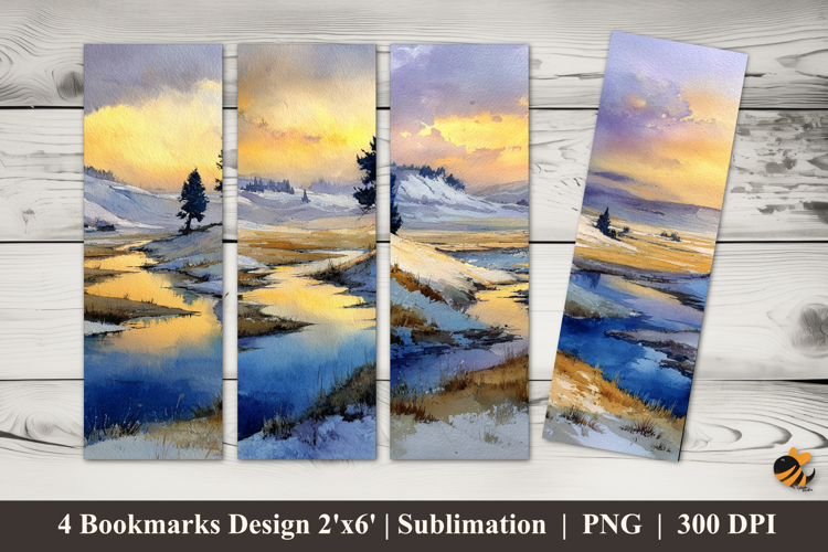 Winter Haven Light Bookmarks Sublimation Design