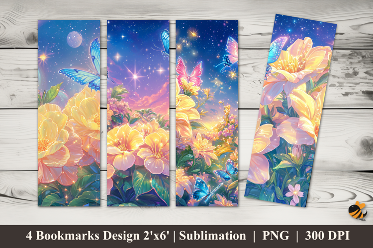 Sparkling Garden Bookmarks Sublimation Design
