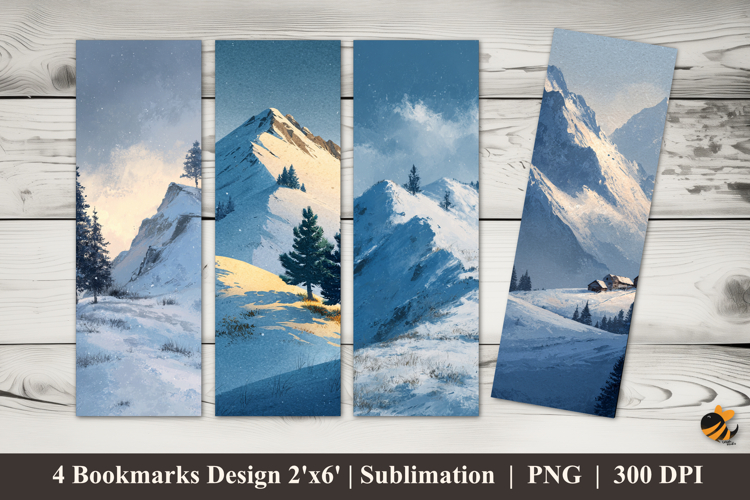 Natural Iceberg Bookmarks Sublimation Design