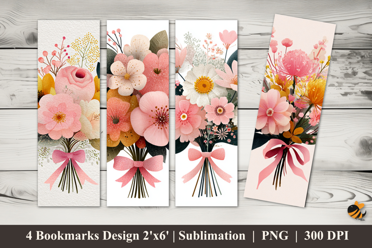 Flowers For You Bookmarks Sublimation Design