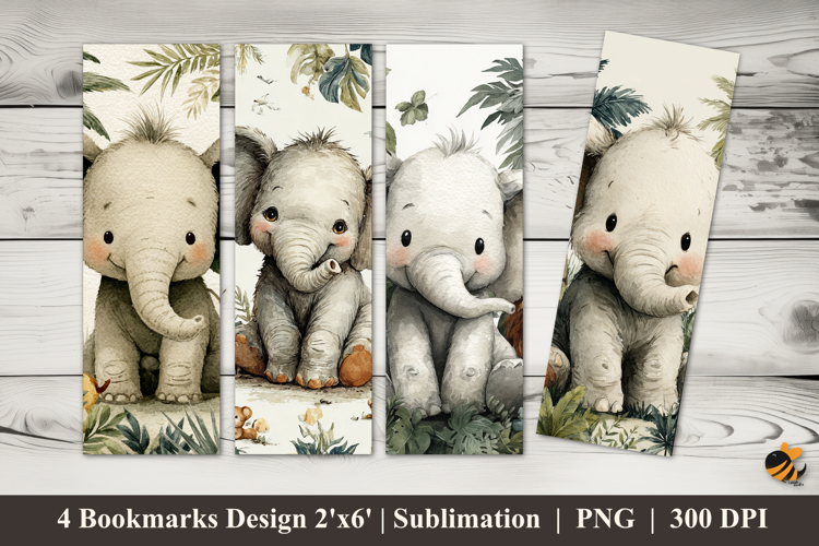 Elephant Habitat Bookmarks Sublimation Design