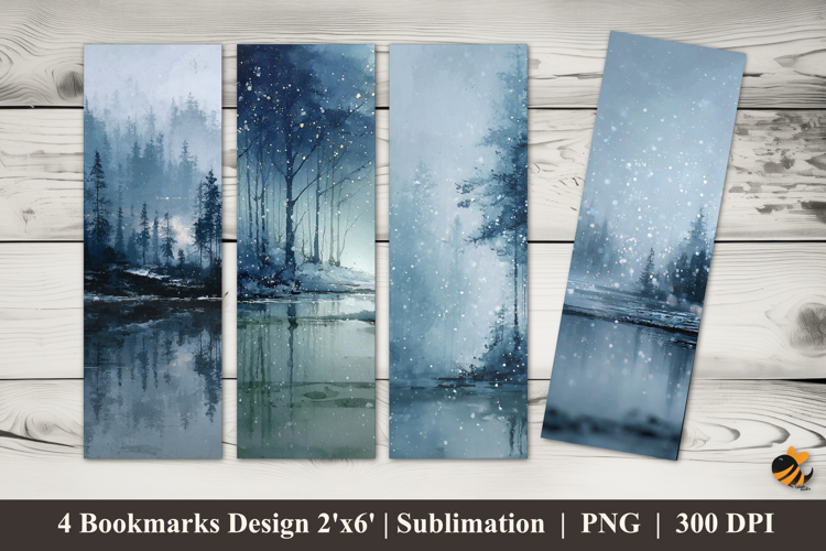 Abstract Frost Bookmarks Sublimation Design
