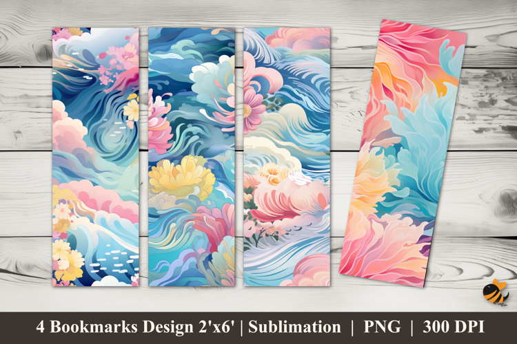 Sea Flower Bookmarks Sublimation Design