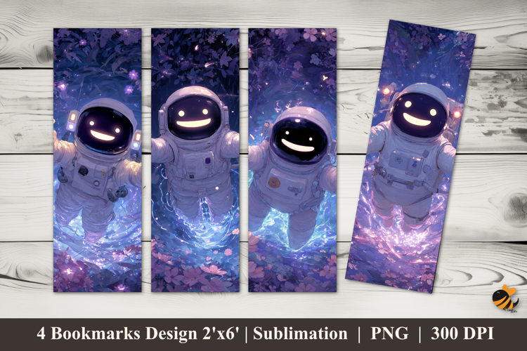 Astronaut Fantasy Bookmarks Sublimation Design
