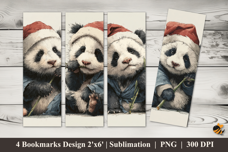 Baby Panda Bookmarks Sublimation Design