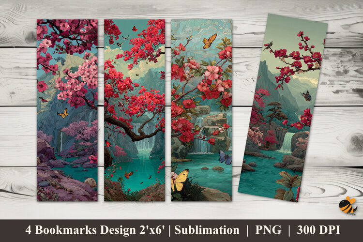 Outback Paradise Bookmarks Sublimation Design example image 1