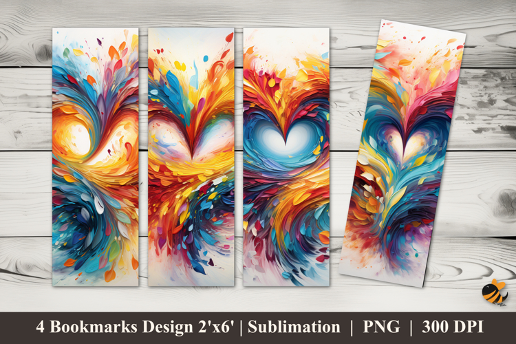 Vortex of Love Bookmarks Sublimation Design