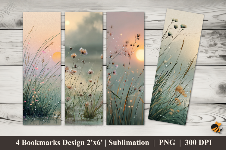Peaceful Morning Bookmarks Sublimation Design