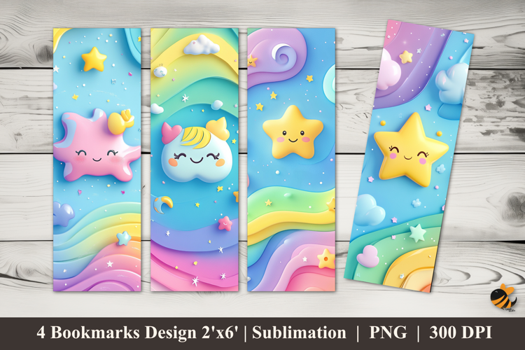 Starry Bookmarks Sublimation Design