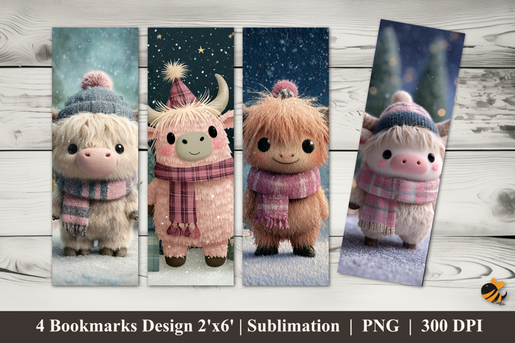 Happy Cow World Bookmarks Sublimation Design