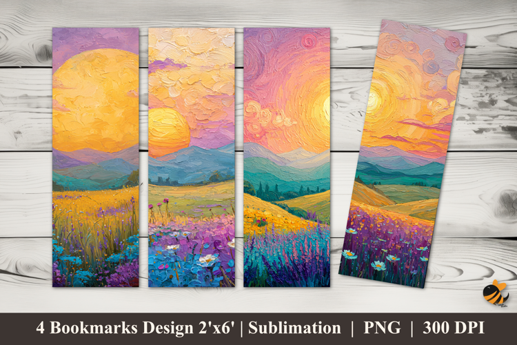 Natural Combination Bookmarks Sublimation Design