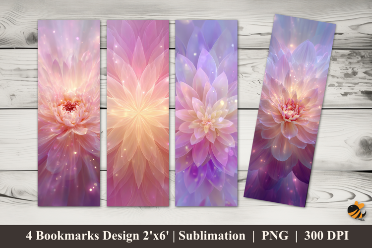 Soft Flowers Bookmarks Sublimation Design