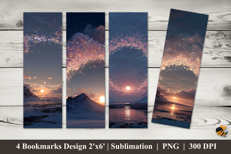 Sunset Panorama Bookmarks Sublimation Design