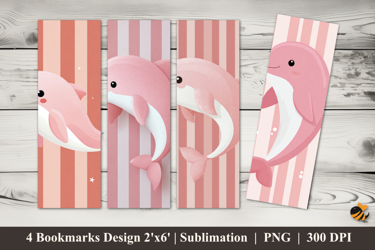 Female Dolphin Bookmarks Sublimation Design