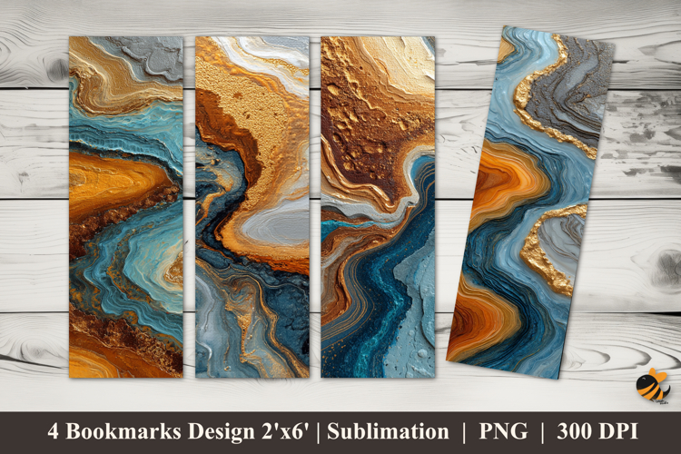 Fluid Texture Bookmarks Sublimation Design