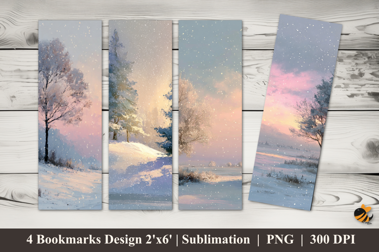 After Snowfall Bookmarks Sublimation Design