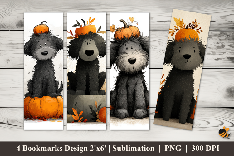 Pumpkin Dog Bookmarks Sublimation Design