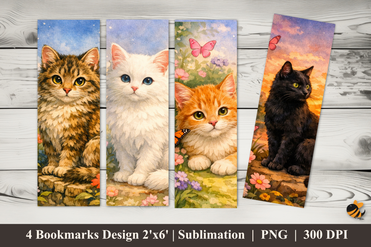Colorful Companions Bookmarks Sublimation Design