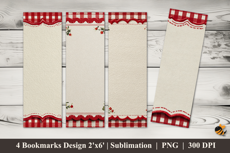 Elegant Red Layout Bookmarks Sublimation Design