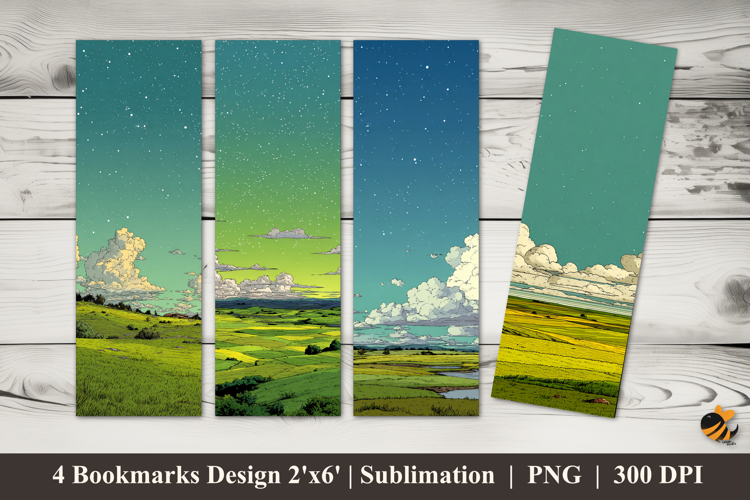 Peaceful Nature Bookmarks Sublimation Design