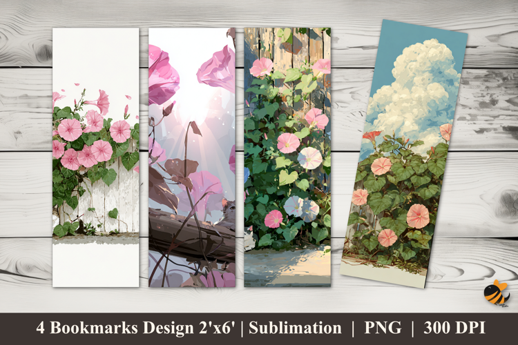 Creeper Flower Bookmarks Sublimation Design