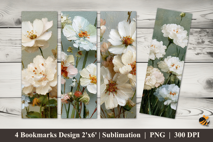 Pastel Wildflower Charm Bookmarks Sublimation Design