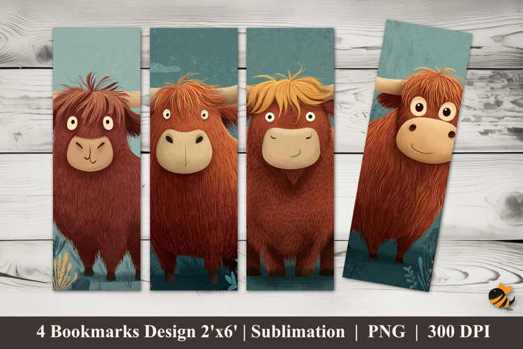 Moo Moo Smiles Bookmarks Sublimation Design