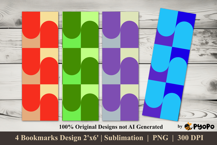 Color Pulse Bookmarks Sublimation Design