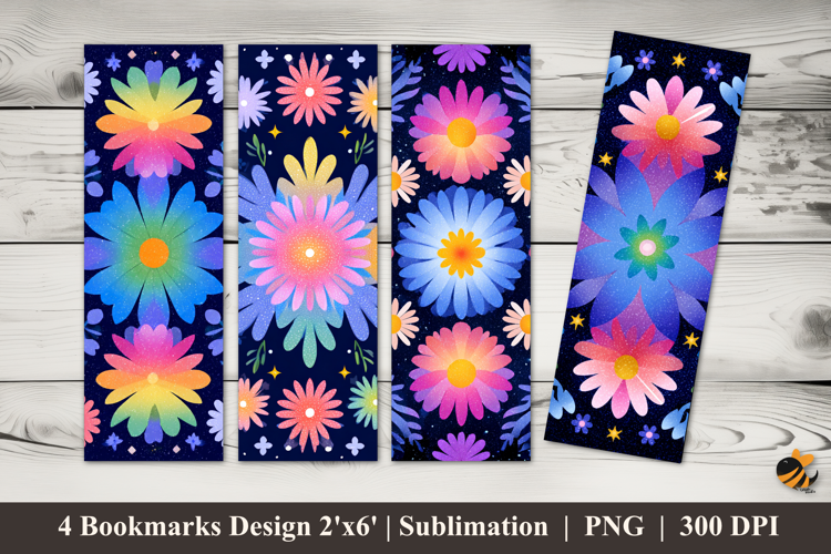 Star Flower Bookmarks Sublimation Design