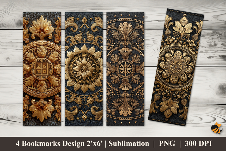 Golden Throne Accent Bookmarks Sublimation Design