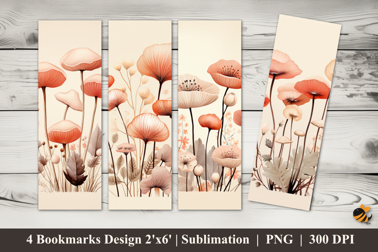 Soft Mushroom Bookmarks Sublimation Design