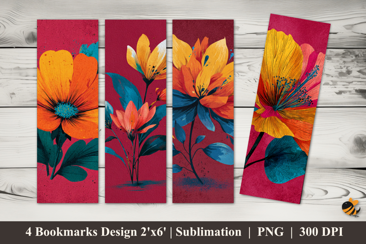 Petal Symphony Bookmarks Sublimation Design