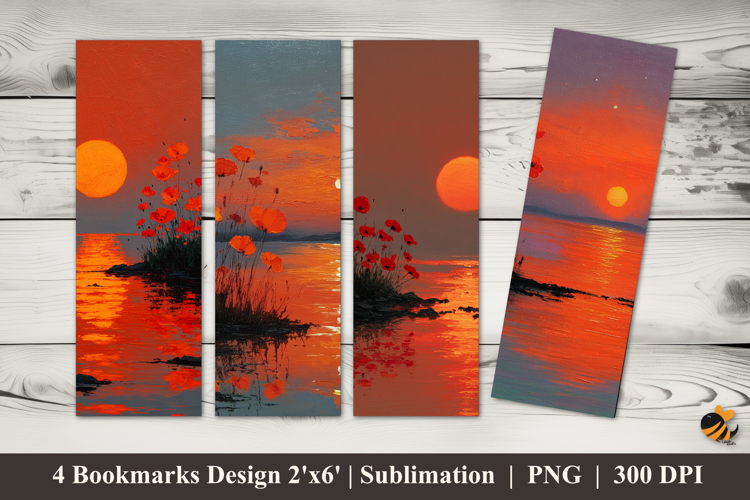 Beautiful Sunset Bookmarks Sublimation Design