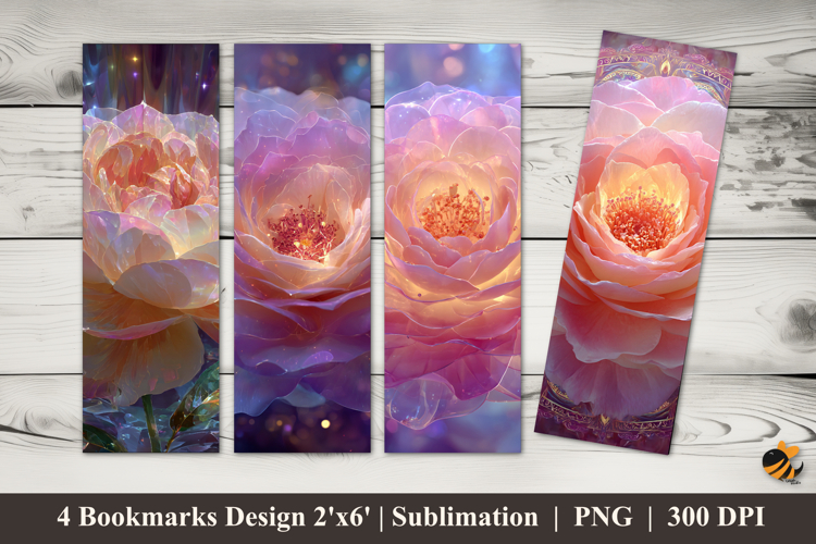 Crystalline Rose Bookmarks Sublimation Design