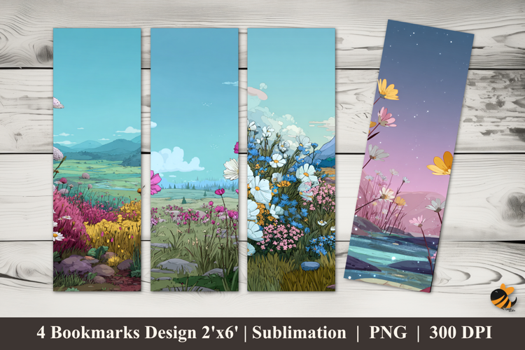 Spring Nature Bookmarks Sublimation Design