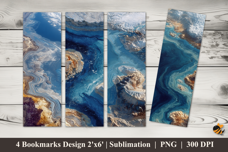 Ocean View Bookmarks Sublimation Design