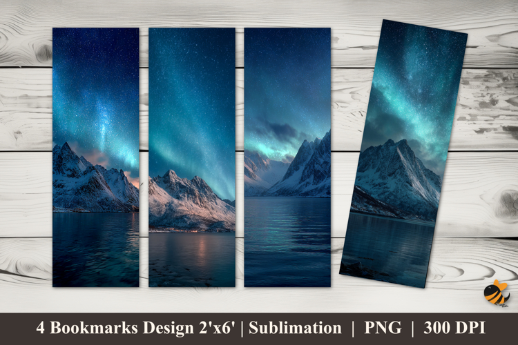 Mountain Cinematic Bookmarks Sublimation Design