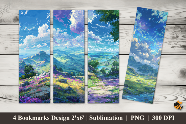Beautiful Landscape Bookmarks Sublimation Design