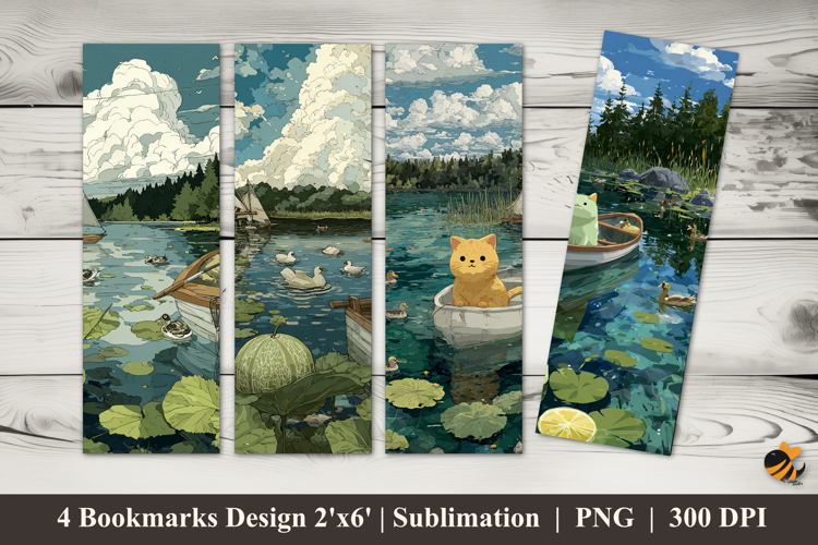 Summer Scenery Bookmarks Sublimation Design