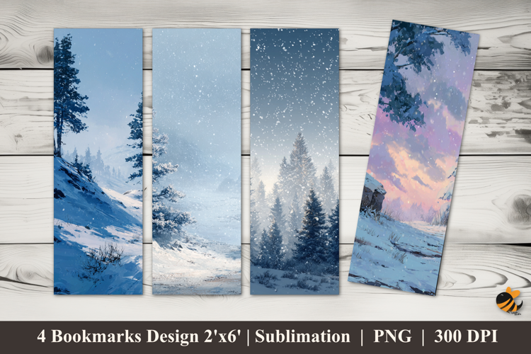 Winter Mirage Bookmarks Sublimation Design