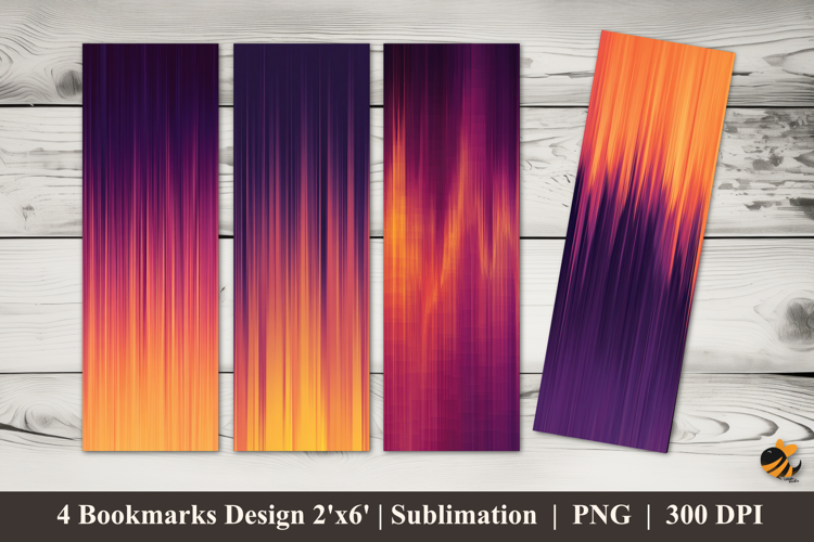 Purple Gradient Bookmarks Sublimation Design