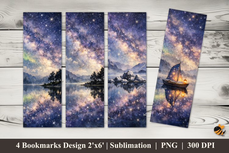 Frozen Cosmos Bookmarks Sublimation Design