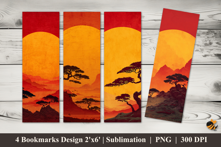 Shadow Mountain Bookmarks Sublimation Design