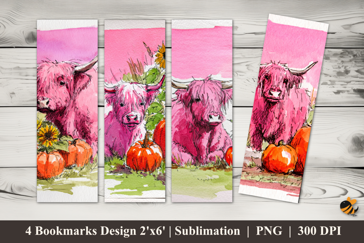 Highland Bliss Bookmarks Sublimation Design