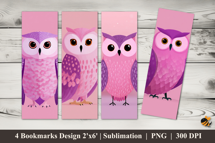 Owl Character Bookmarks Sublimation Design